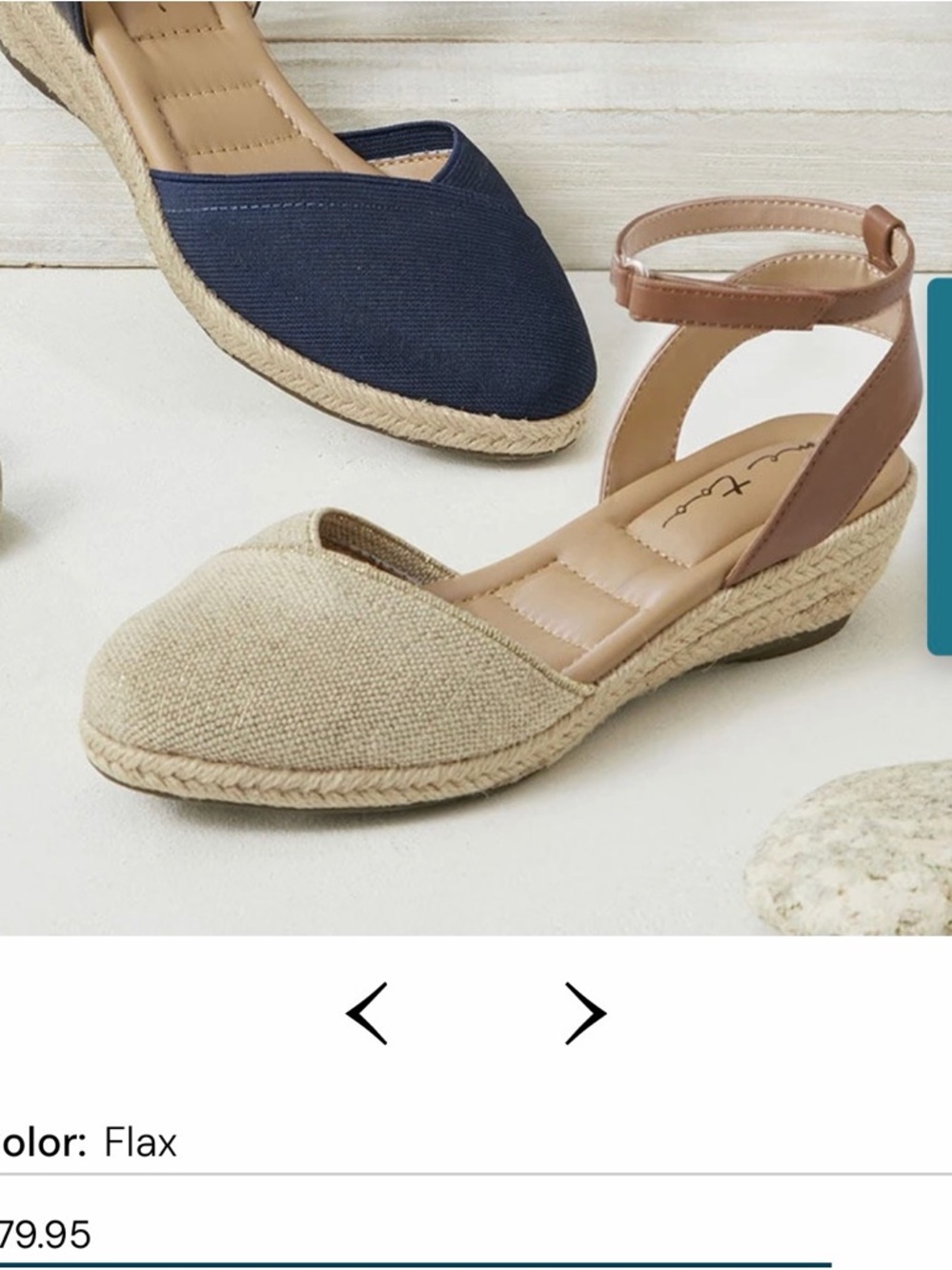 Wedge Espadrille Sandal in Flax by Nola